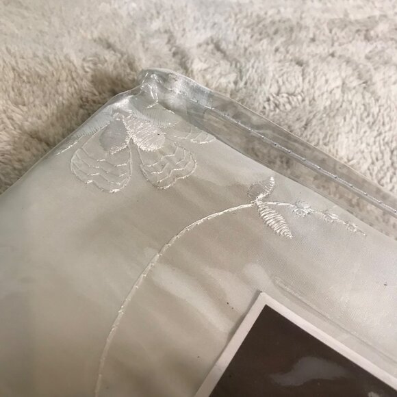 Whole Home Drapes Sheer Floral Embrodery Rod Pocket Teir 54" X 24" Irovy Sears - Picture 6 of 7